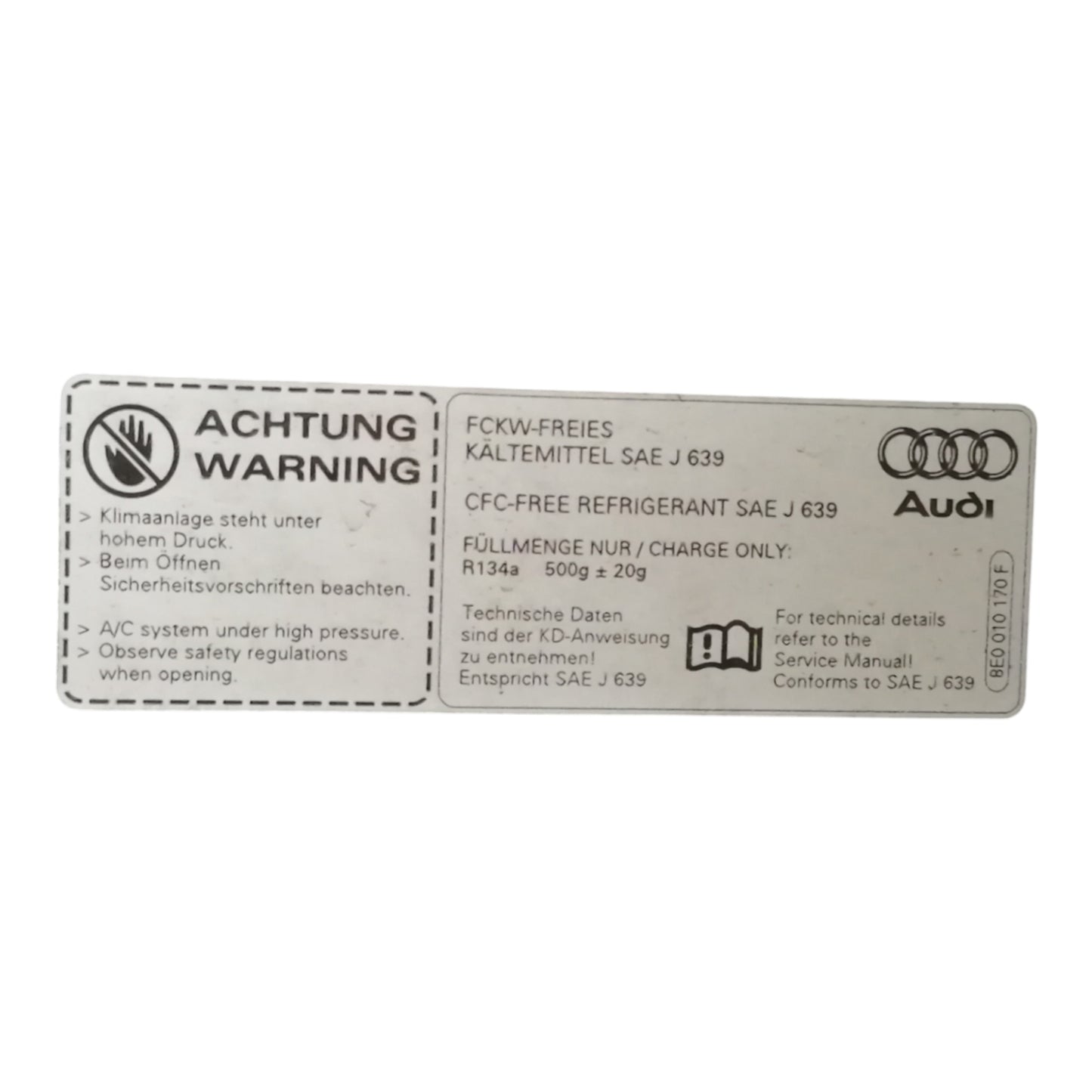 Cofano Anteriore AUDI A4 8E5 Station Wagon/8E2 Berlina